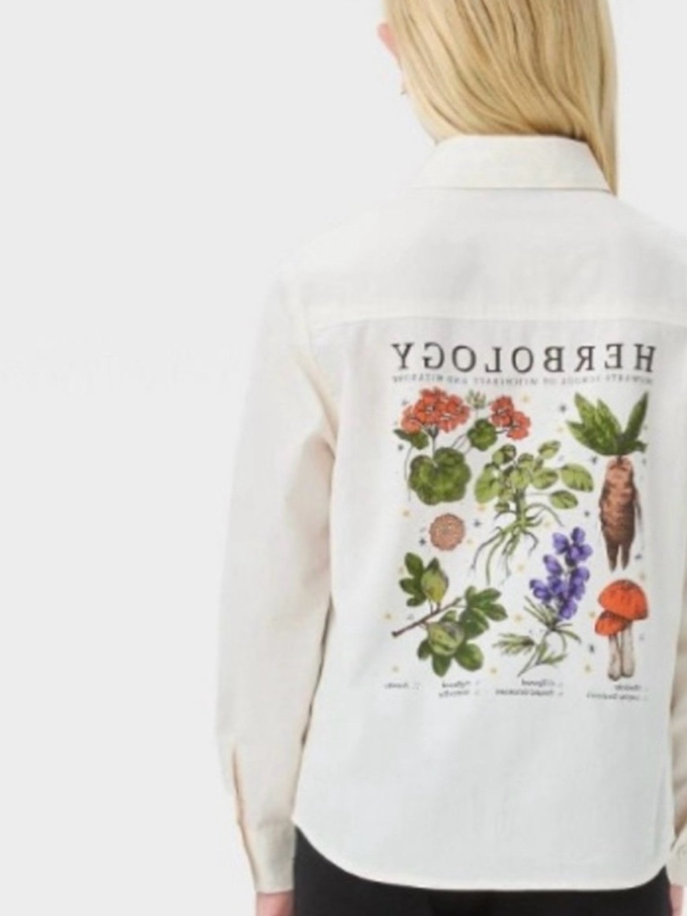 Harry Potter Wizarding World White Herbology Long Sleeve button Down Girls XL 14